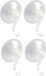 AMIG Crochets à ventouse - 4x - plastique - transparent - diamètre 5,5 cm