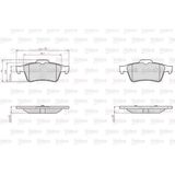 VALEO 872482 Bremsbelagsatz, Scheibenbremse Hinterachse