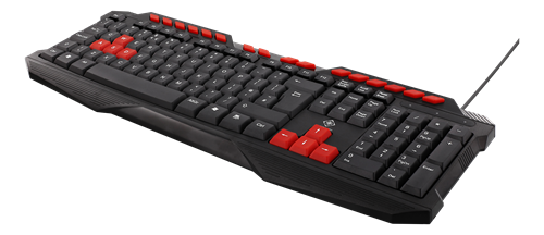 Deltaco GAM-024UK - Toetsenbord - QWERTY - Zwart/Oranje