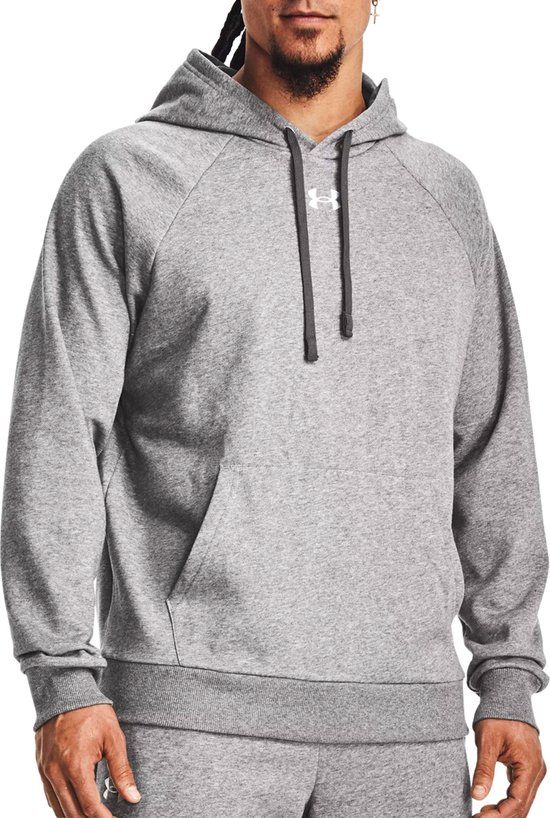 Under Armour UA Rival Fleece Hoodie Heren - Grijs - Maat M