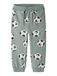 NAME IT Broek 'NMMLOUIE' jade groen / zwart / wit