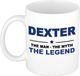 Bellatio Decorations naam cadeau mok - Dexter - man myth legend - koffiemok - 300 ml - collega - vaderdag