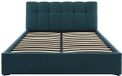 Vente-unique Lit avec rangement tissu vert-bleu 160 x 200 cm
