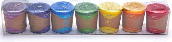 Greenpalm Chakra Geurkaarsen Set - 7 stuks - Diverse Geuren