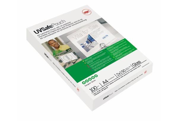 GBC UV Safe Lamineerhoezen A4 2x150 micron Glanzend (100)