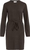 VILA VILIGA L/S O-NECK BELTED KNIT DRESS-NOOS Jurk Dames XL Coffee Bean