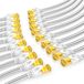 Primewire câble LAN set de 20 pièces, CAT 7, câble réseau plat, 10 Gbit/s, blindage U/FTP PIMF, connecteurs RJ45 plaqués or, gaine en coton, câble de raccordement, 20 pièces, 0,25 mètre, blanc