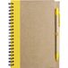 Merkloos Notitieboekje met Balpen - Hardcover - Beige/Geel - 18x13cm - 60 Gelinieerde Pagina's