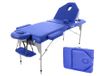 QUIRUMED Opvouwbare massagestoel van aluminium, 186 x 66 cm, gewatteerd 14 cm, blauw