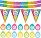 Haza Verjaardag versiering pakket Happy Birthday - ballonnen/vlaggetjes/feestslinger