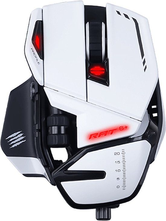 Mad Catz R.A.T. 6+ - Wit / Zwart - 12000 DPI - Rechtshandig