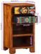 vidaXL Florale bijzettafel met lade en opbergruimte bruin 40 x 35 x 75 cm