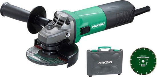 HiKOKI G13SN2Y3Z Haakse slijper | 900W | 125mm | Incl. diamantzaagblad & koffer