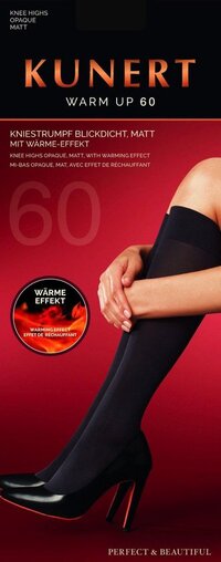 Kunert Warm Up 60 Kniekousen - Zwart - Maat 35-38
