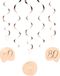 Folat 67580 Hangdecoratie Elegant Lush Blush 80 Jaar - 5 stuks