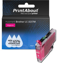 PrintAbout Huismerk Brother LC-3237M Inktcartridge Magenta