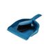 Homéa Plastic Broom and Dustpan Set with Rubber Edge, Peacock Blue