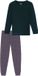 Uncover by Schiesser Schiesser Uncover by Schiesser Lange pyjama voor dames van 100% katoen - Nachtblauw