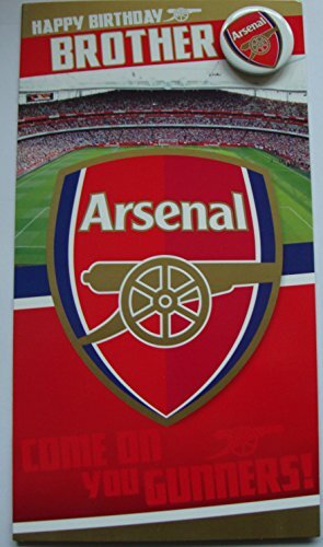 Arsenal F.C. Broer Verjaardagskaart, Gelukkige Verjaardag Broer Kaart, Arsenaal Broer Verjaardagskaart, Broer Verjaardagskaart Arsenal Card