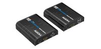 PremiumCord 4K HDMI KVM-extender met USB 2.0 tot 120 m via LAN, Over IP, Cat5/5E/6, UHD 4K 2160p 60Hz, Full HD 1080p, 4:4:4, HDMI 2.0, HDCP 2.2, robuuste aluminium behuizing