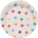 Folat Starburst Papieren Borden (23 cm) - 8 Stuks