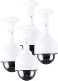 Benson Dummy Beveiligings Camera - 4x - LED dome - kunststof - realistisch - binnen en buiten