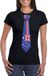 Bellatio Decorations Australië Zwart t-shirt met Australische vlag stropdas dames - Australie supporter M