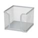 D.RECT KOMO Notitieblokhouder van metaal, mesh, bureau-organizer voor plaknotities, duurzame stalen constructie, zilver