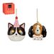 Mica Decorations kerstornament cadeau set - kat - hond (2 stuks)