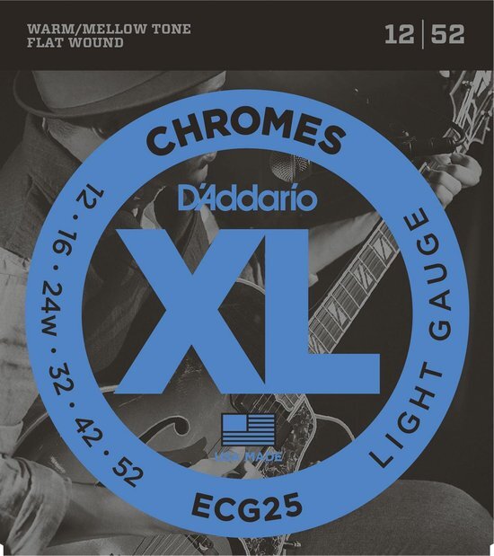 D'ADDARIO Daddario ECG25 flatwound snarenset voor elektrische gitaar