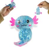 Bol Squishy Axolotl Jouets 10 × 8 cm Antistressbal pour Enfants et Adultes (Bleu)