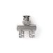 Nedis CVGP01946ME Adapter Antenne Bnc Male - 2x Bnc Female 10 Stuks Metaal