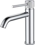 Merkloos Moderne Wastafelkraan Chroom - Hoge Mengkraan voor Badkamer of Toilet met Keramisch Cartridge