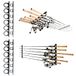 Rush Creek Creations Amazon Exclusive 6 Rod Vissershouder Twee Pack - Horizontale Wand- of Plafond gemonteerde Staaf Opslag, Zwart