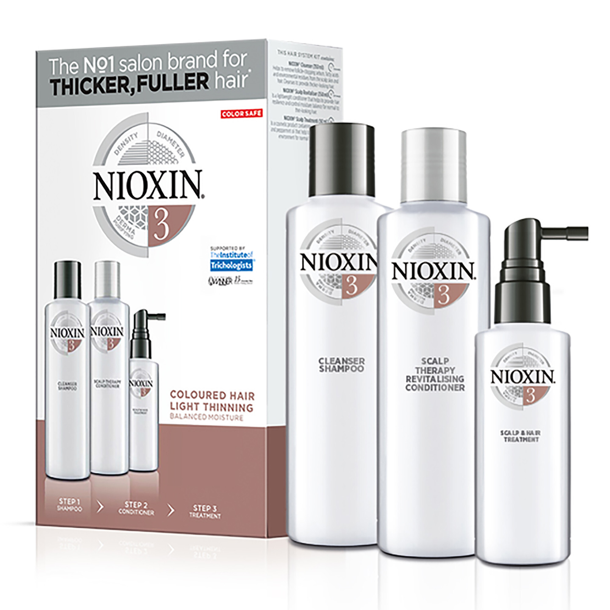 NIOXIN Noixin 3D Verzorgingssysteem Kit 3 (voor gekleurd licht dunner wordend haar)