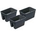 Prosperplast Geländertopf Ratolla Railing, 3er Set, Rattanlook, Anthraciet