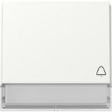 GIRA 367366 Bouton de porte avec mécanisme coulissant, symbole, sonnette et BSF TX_44, modèle encastré, couleur : blanc pur