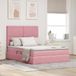 Maison Exclusive - Lit avec rangement et matelas rose 140 x 200 cm velours