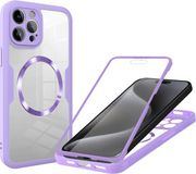 Techsuit Hoesje geschikt voor Apple iPhone 16 Pro - ColorVerse 360 Case met Screenprotector - Geschikt voor MagSafe - Paars