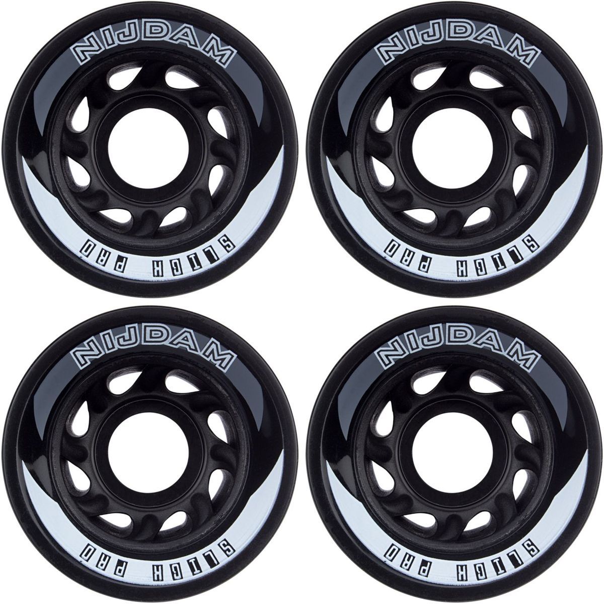 Nijdam Skatewielen 58 X 39 Mm 82a Zwart 4 Stuks