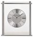 Horloge de table argenté avec mouvement à quartz, 17,5 cm, élégant