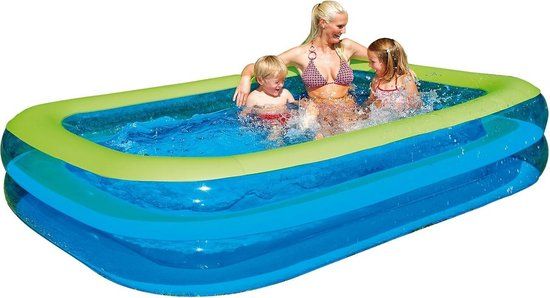 Wehncke Family-pool Opblaaszwembad - 262x175x50 cm - Blauw