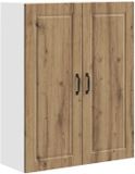 vidaXL Wandkast PORTO Artisan Eiken 80 x 31 x 100 cm Bewerkt hout