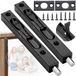 Verrouillages à pression en acier inoxydable pour portes coulissantes - Serrures de porte de 6 pouces avec vis pour portes en bois, set de 2, idéal pour chambre à coucher et sécurité