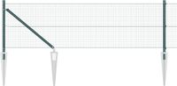 vidaXL - Gelast hek met prikkeldraad, 10 x 0,6 meter, groen, gaas
