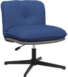 vidaXL Kantoorstoel draaibaar stof blauw