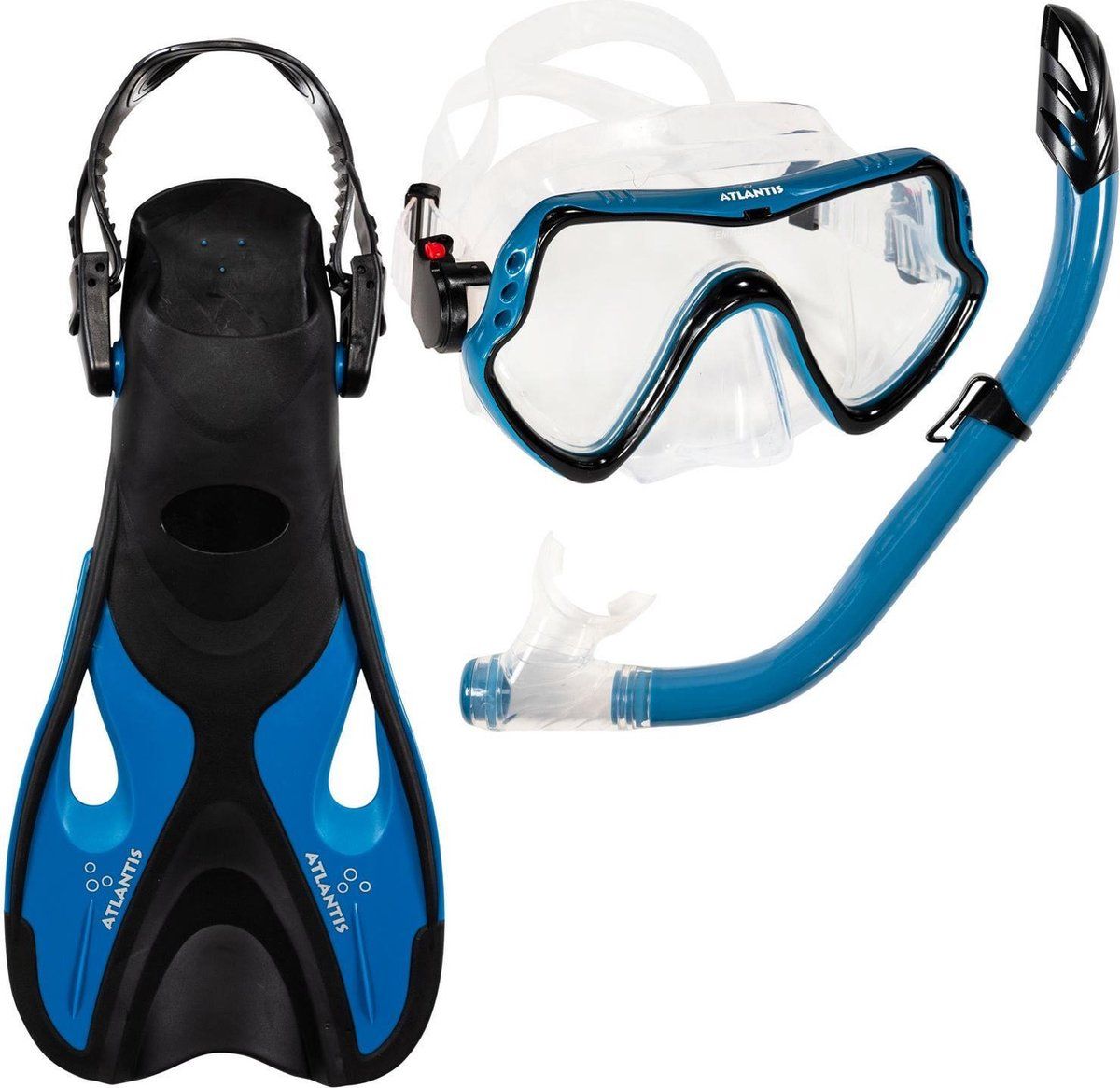 Atlantis Andros Set - Snorkelset - Volwassenen - Blauw/Zwart 36-41