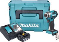 Makita DTD 173 RG1J Accu-slagmoersleutel 18 V 180 Nm 1/4" borstelloos + 1x oplaadbare accu 6.0 Ah + lader + Makpac