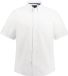 JP 1880 - Heren - Seersucker overhemd korte mouw, buttondown kraag, loose fit, effen, katoen, sneeuwwit, Maat L