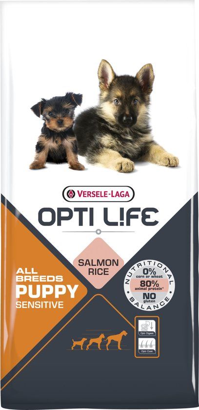 Opti Life Puppy Sensitive All Breeds - Hondenvoer - 12.5 kg